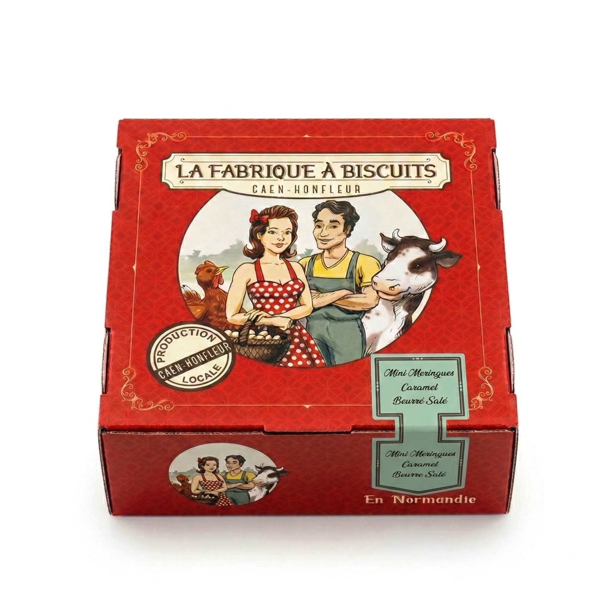 Minis Meringues Caramel Beurre Salé - Boîte de biscuits 160g